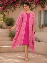 Pink Printed Kaftan with Inner – Casual Wear